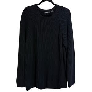 Claiborne Women's  Black Long Sleeve Cable Knit Sweater Size XL